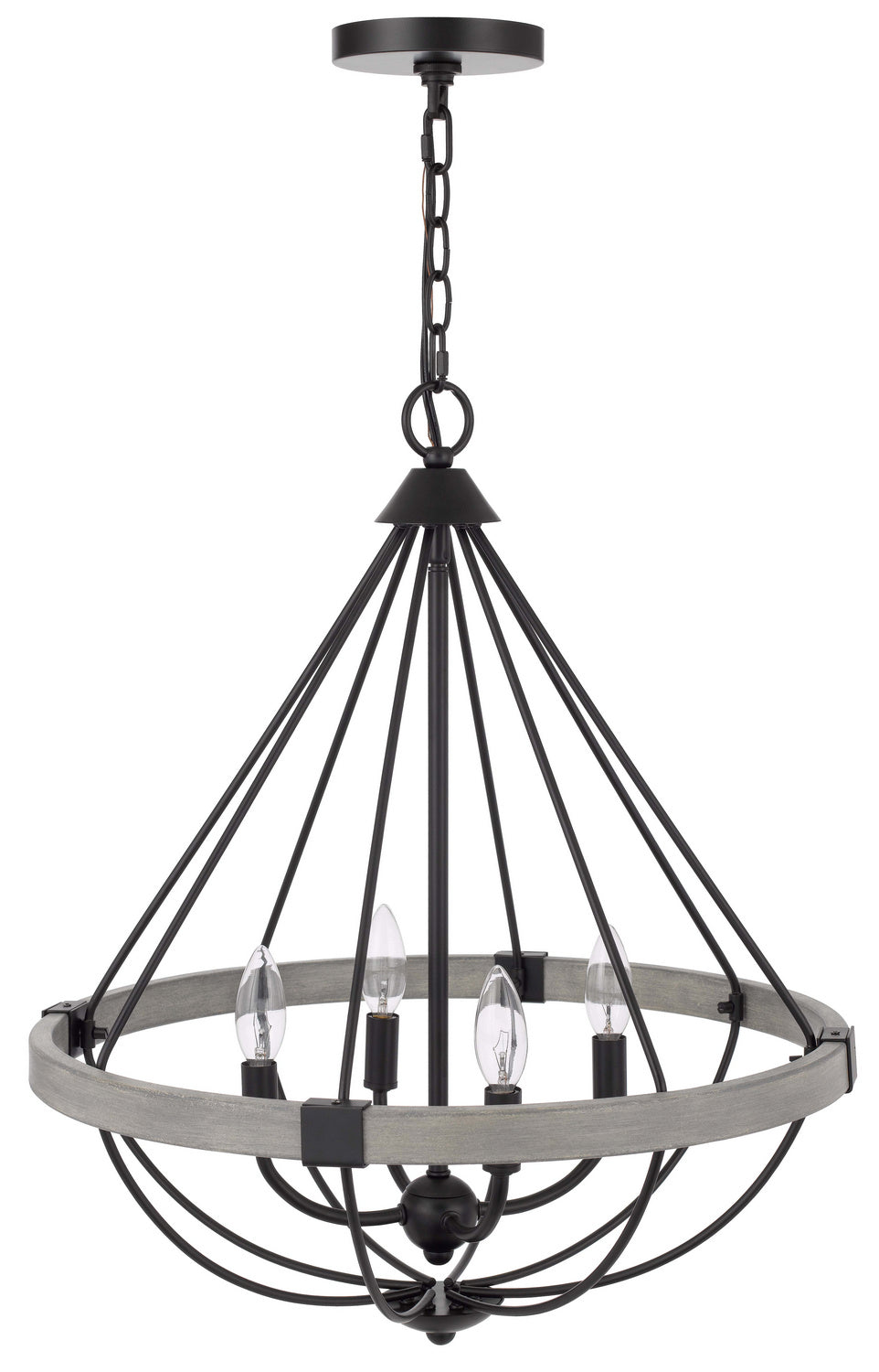 Cal Somersworth FX-3770-4 Chandelier Light - White Washed / Black