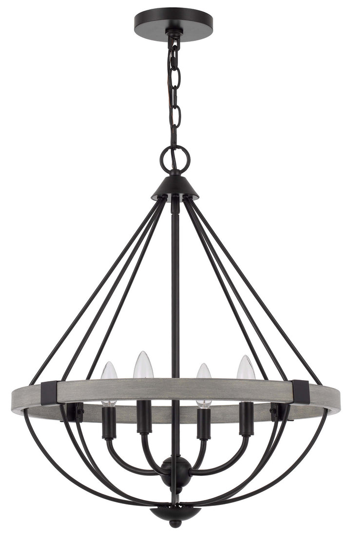 Cal Somersworth FX-3770-4 Chandelier Light - White Washed / Black