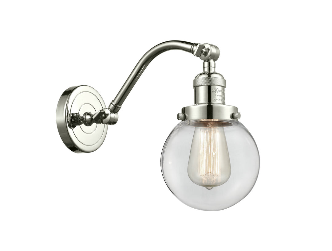 Innovations Franklin Restoration 515-1W-PN-G202-6-LED Wall Sconce Light - Polished Nickel