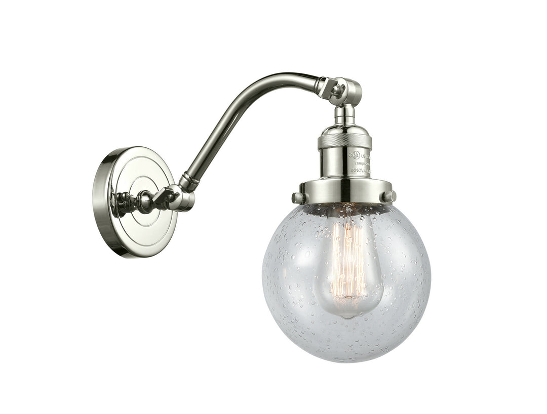 Innovations Franklin Restoration 515-1W-PN-G204-6 Wall Sconce Light - Polished Nickel