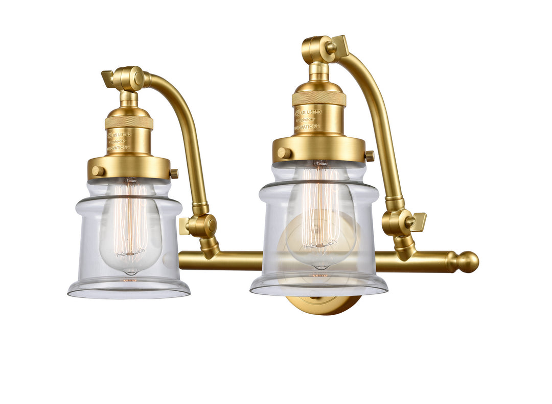 Innovations Franklin Restoration 515-2W-SG-G182S Bath Vanity Light 18 in. wide - Satin Gold