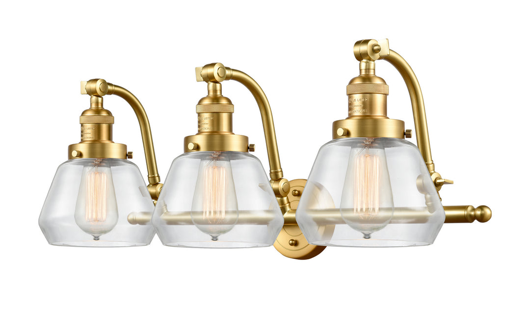 Innovations Franklin Restoration 515-3W-SG-G172-LED Bath Vanity Light 28 in. wide - Satin Gold
