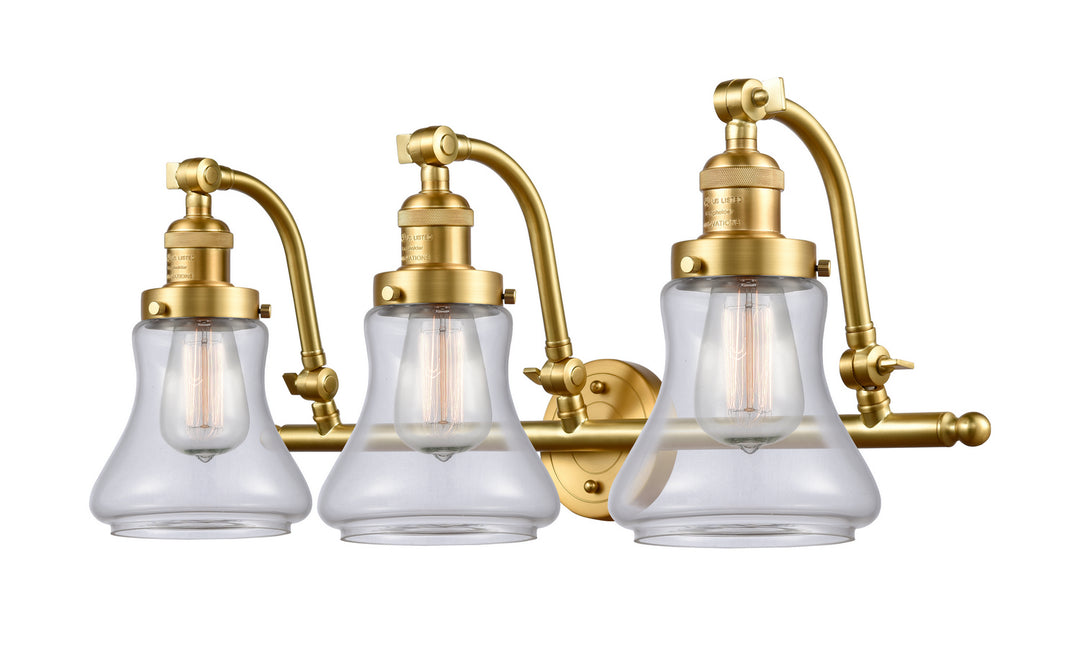 Innovations Franklin Restoration 515-3W-SG-G192 Bath Vanity Light 28 in. wide - Satin Gold