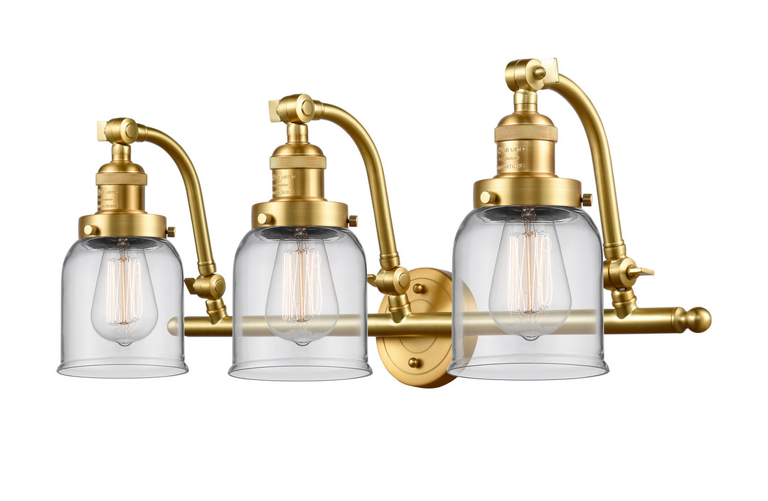 Innovations Franklin Restoration 515-3W-SG-G52 Bath Vanity Light 28 in. wide - Satin Gold