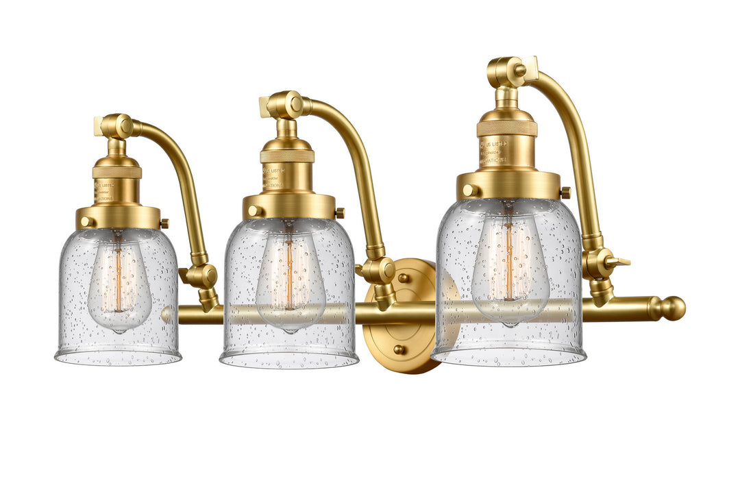 Innovations Franklin Restoration 515-3W-SG-G54 Bath Vanity Light 28 in. wide - Satin Gold