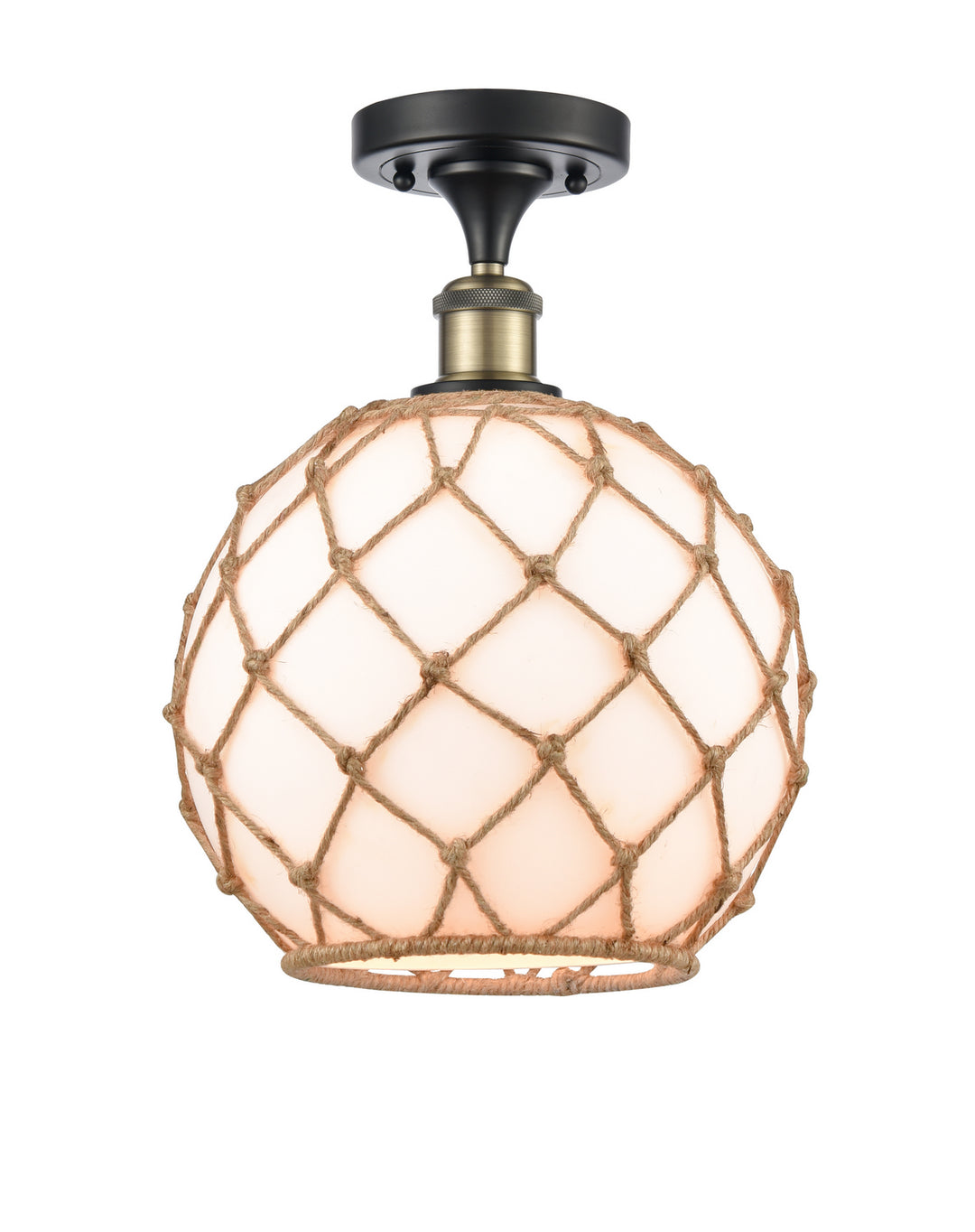 Innovations Ballston 516-1C-BAB-G121-10RB-LED Ceiling Light - Black Antique Brass