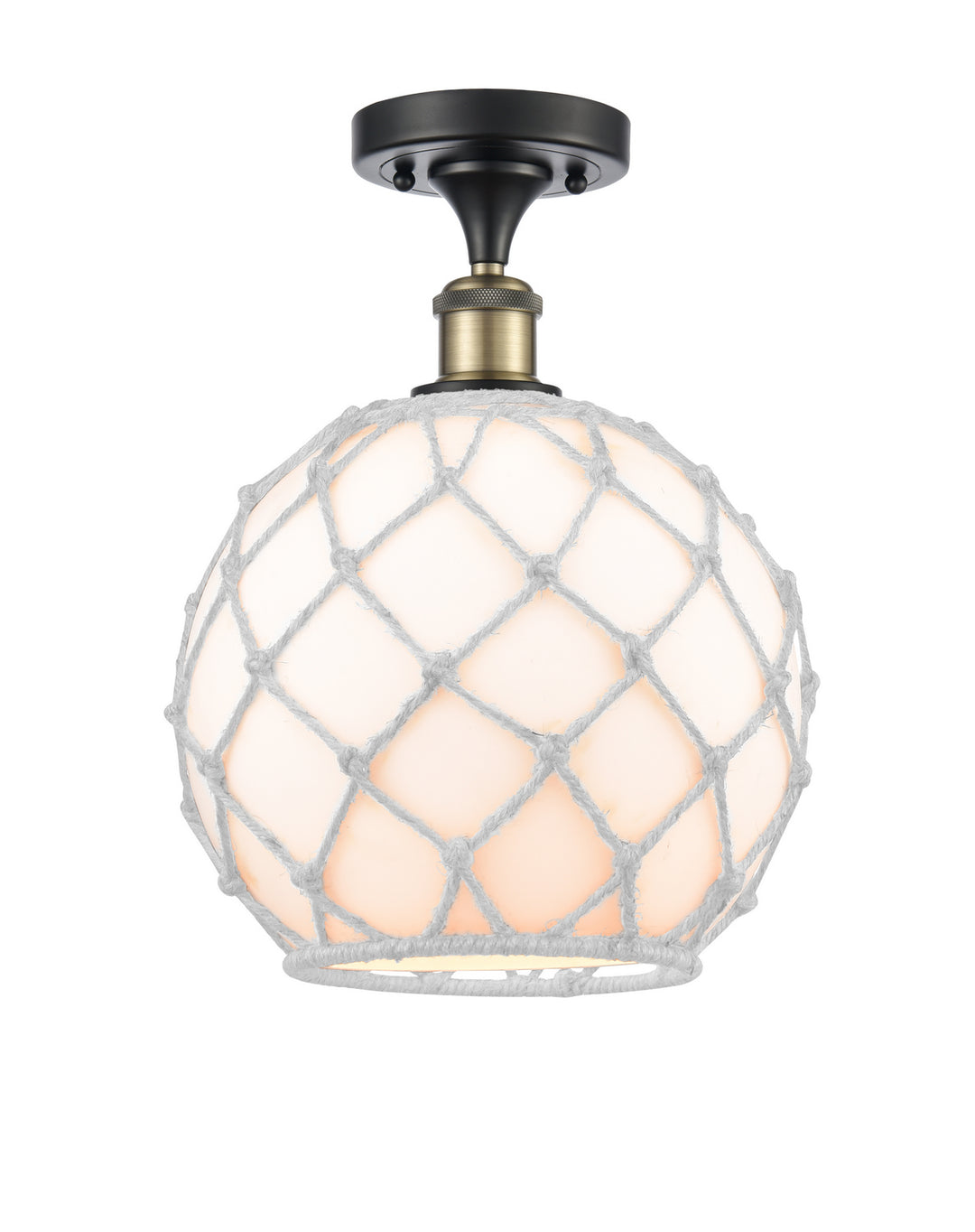 Innovations Ballston 516-1C-BAB-G121-10RW Ceiling Light - Black Antique Brass