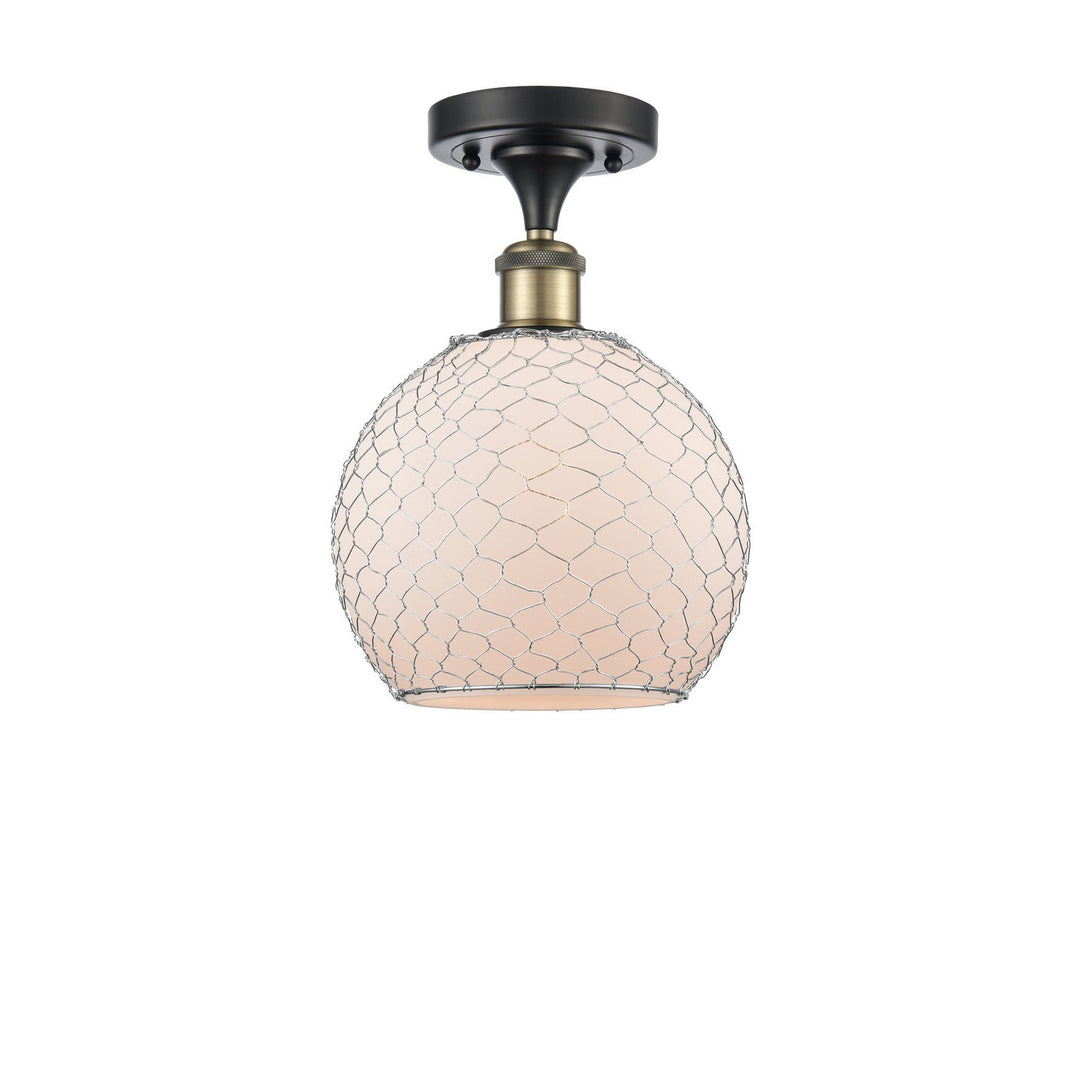 Innovations Ballston 516-1C-BAB-G121-8CSN-LED Ceiling Light - Black Antique Brass