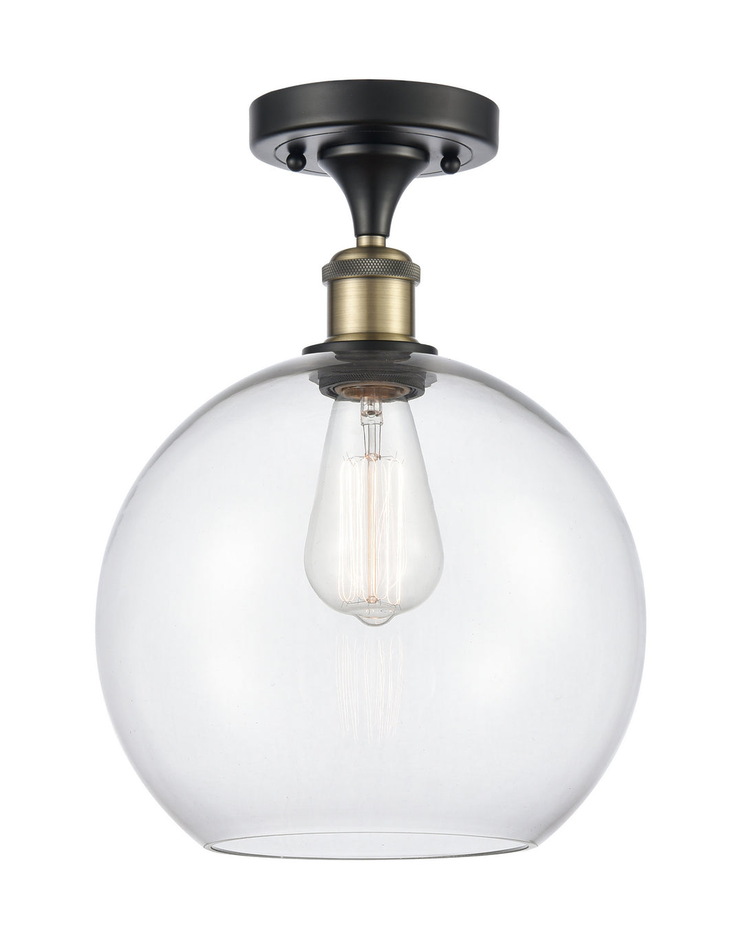 Innovations Ballston 516-1C-BAB-G122-10 Ceiling Light - Black Antique Brass