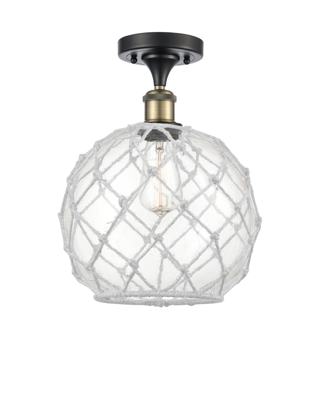 Innovations Ballston 516-1C-BAB-G122-10RW Ceiling Light - Black Antique Brass