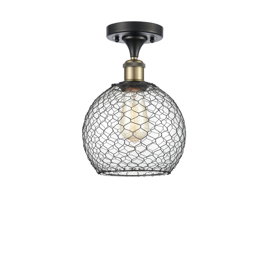 Innovations Ballston 516-1C-BAB-G122-8CBK Ceiling Light - Black Antique Brass