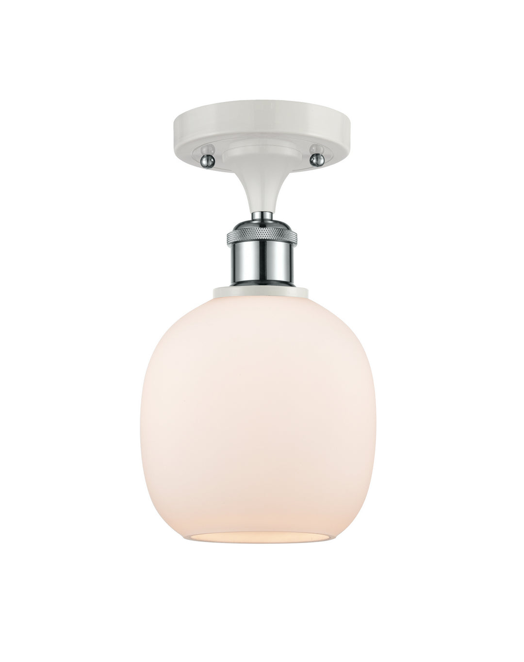 Innovations Ballston 516-1C-WPC-G101-LED Ceiling Light - White and Polished Chrome