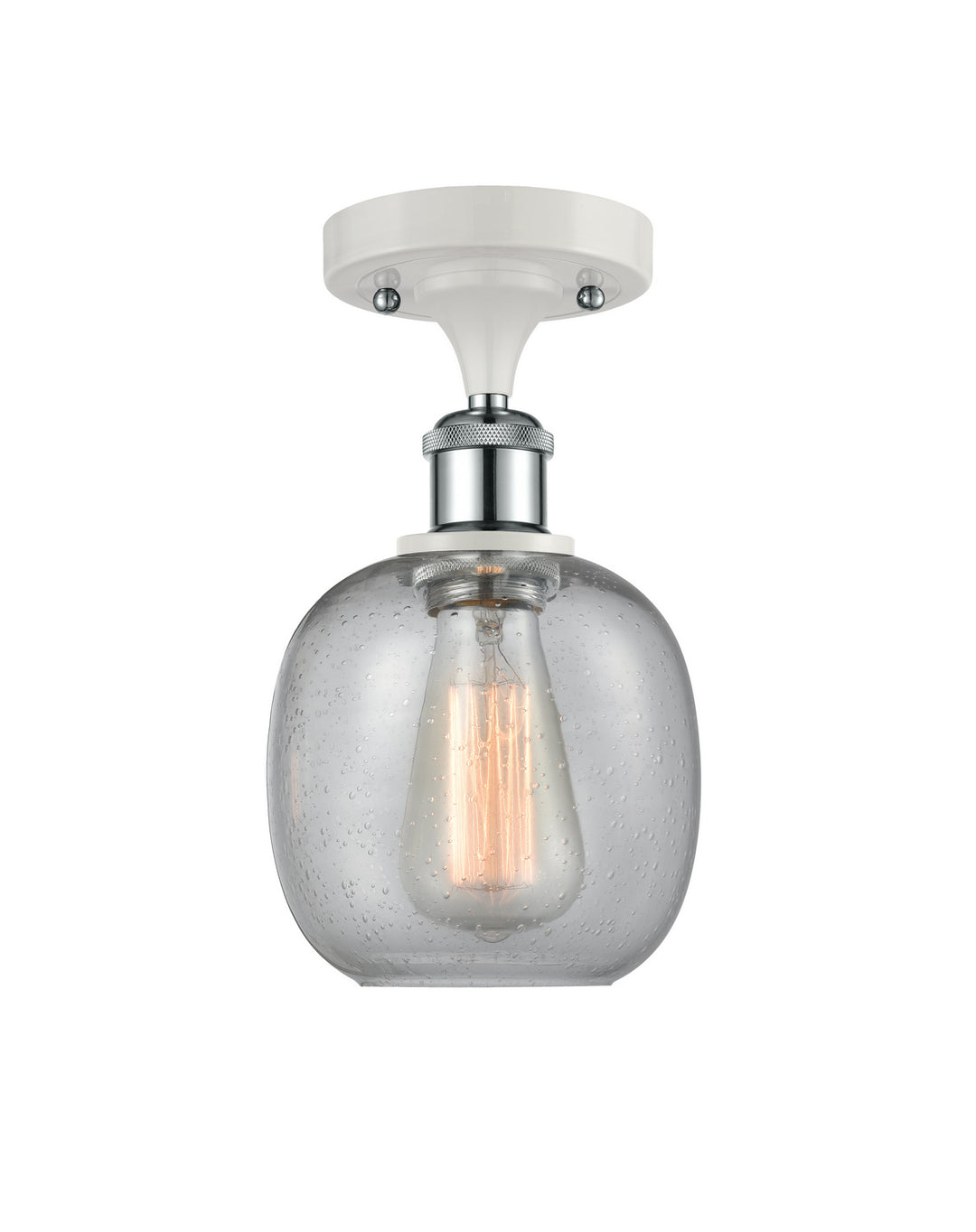 Innovations Ballston 516-1C-WPC-G104 Ceiling Light - White and Polished Chrome