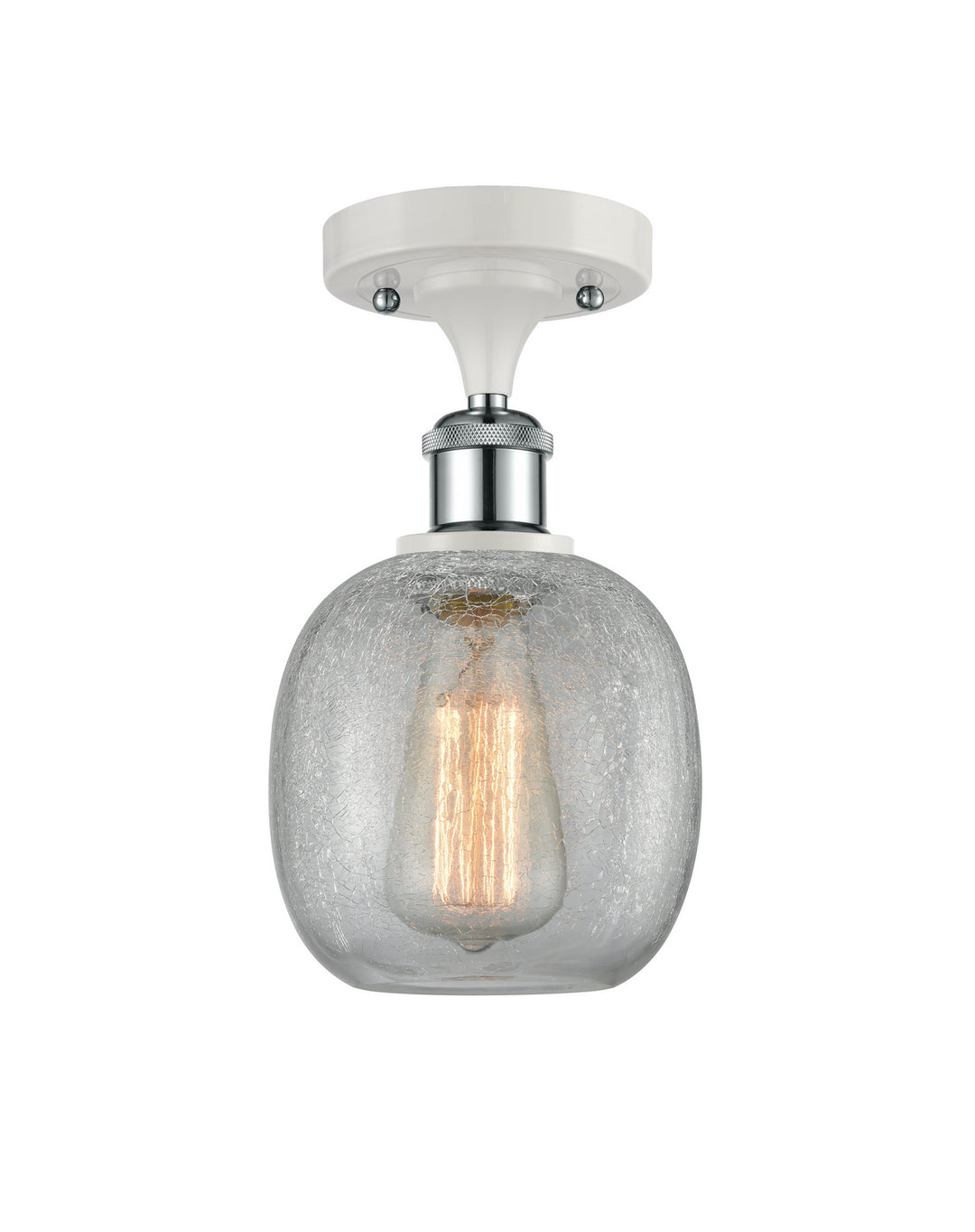 Innovations Ballston 516-1C-WPC-G105 Ceiling Light - White and Polished Chrome