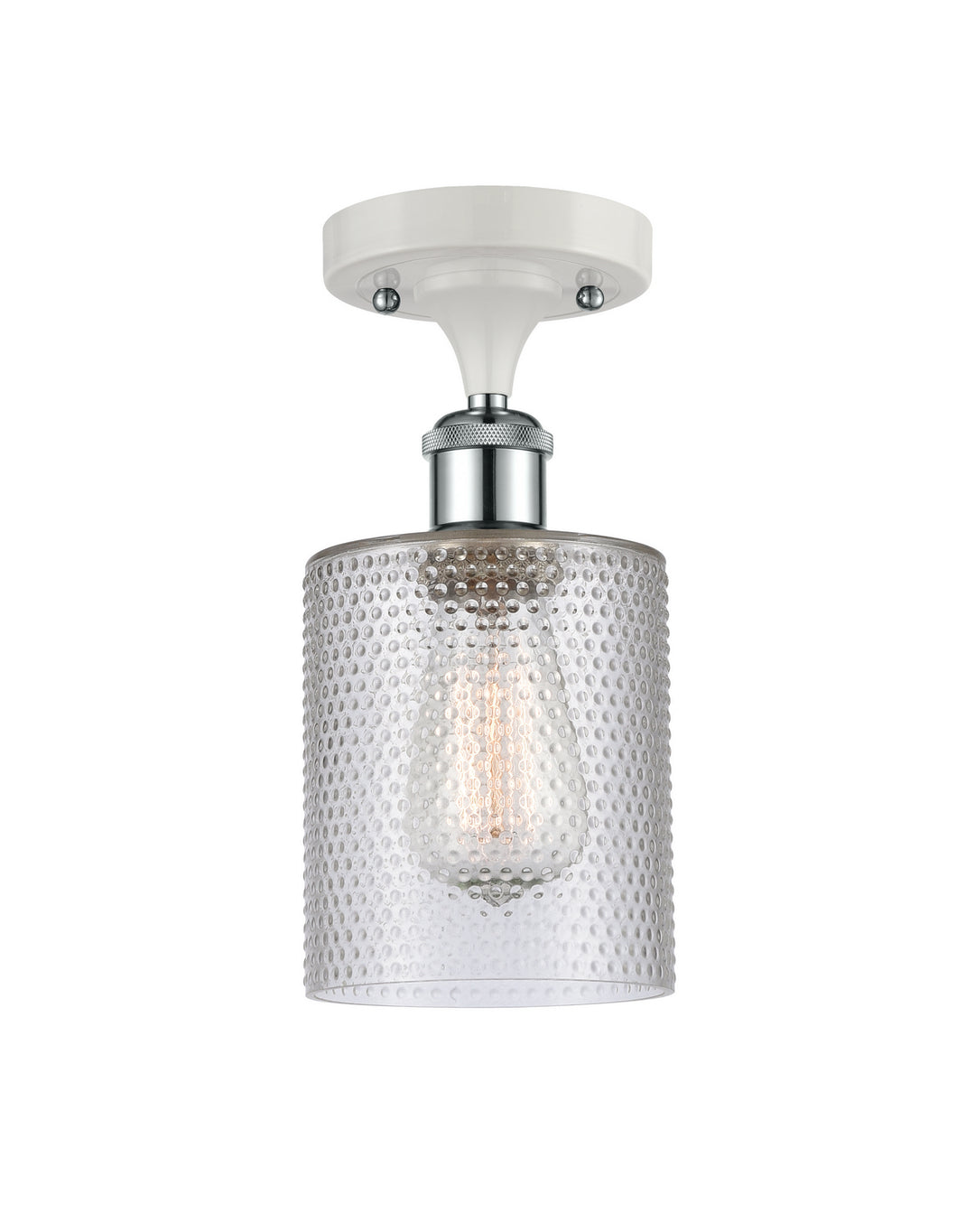 Innovations Ballston 516-1C-WPC-G112 Ceiling Light - White and Polished Chrome