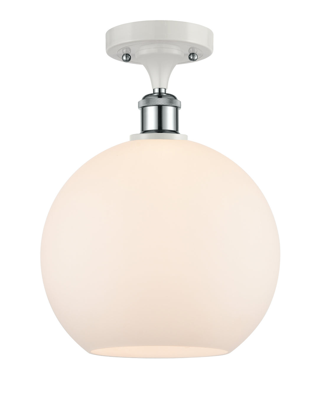 Innovations Ballston 516-1C-WPC-G121-10 Ceiling Light - White and Polished Chrome