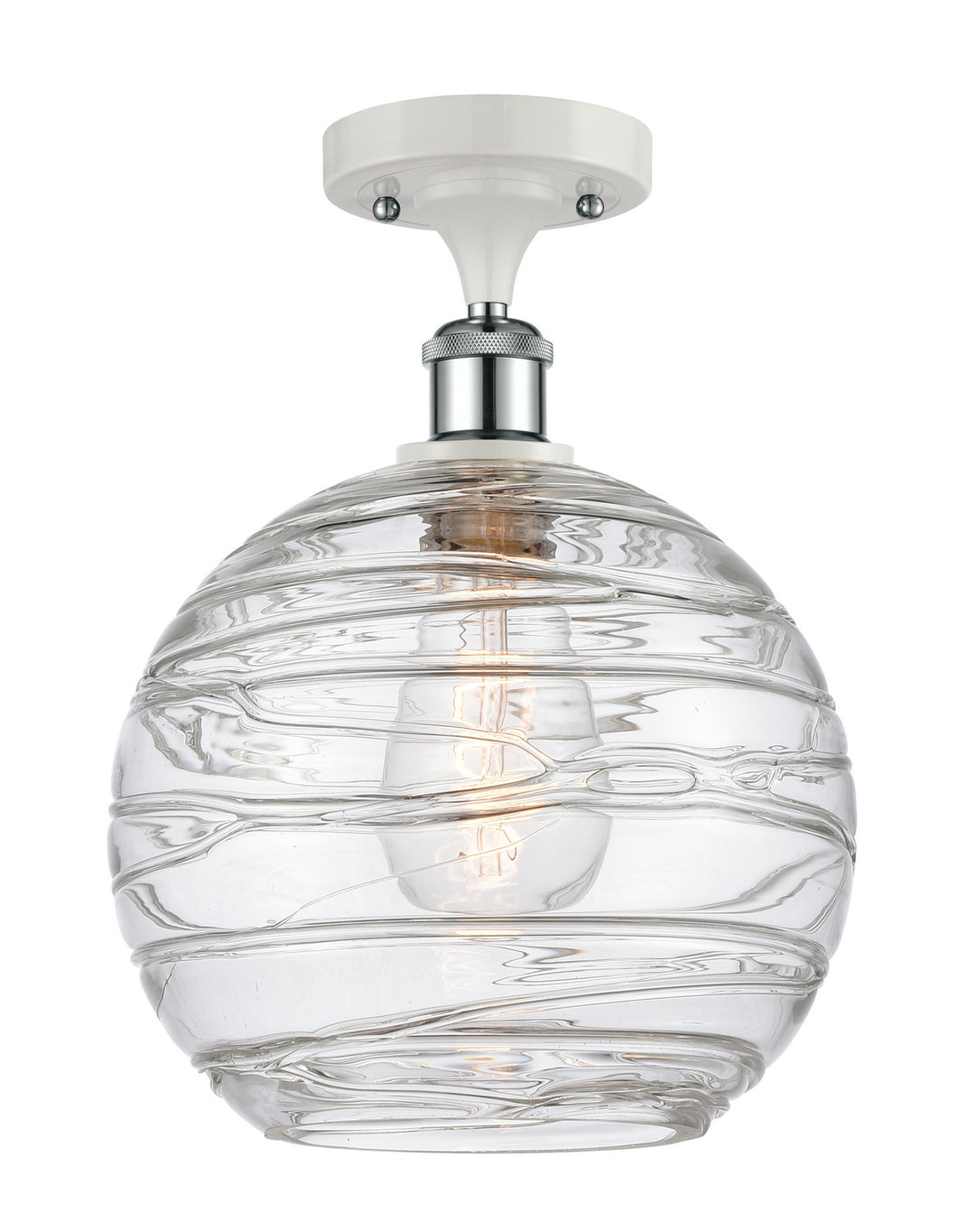 Innovations Ballston 516-1C-WPC-G1213-10 Ceiling Light - White and Polished Chrome