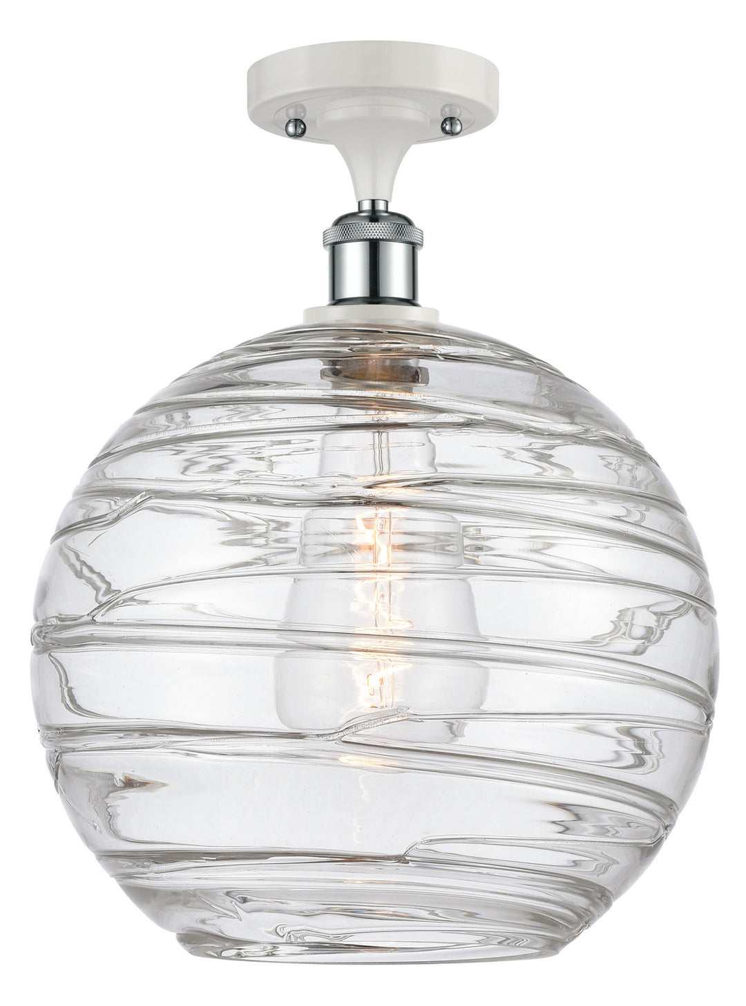 Innovations Ballston 516-1C-WPC-G1213-12 Ceiling Light - White and Polished Chrome