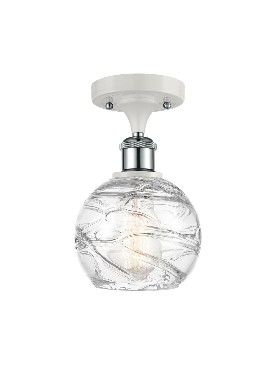 Innovations Ballston 516-1C-WPC-G1213-6 Ceiling Light - White and Polished Chrome