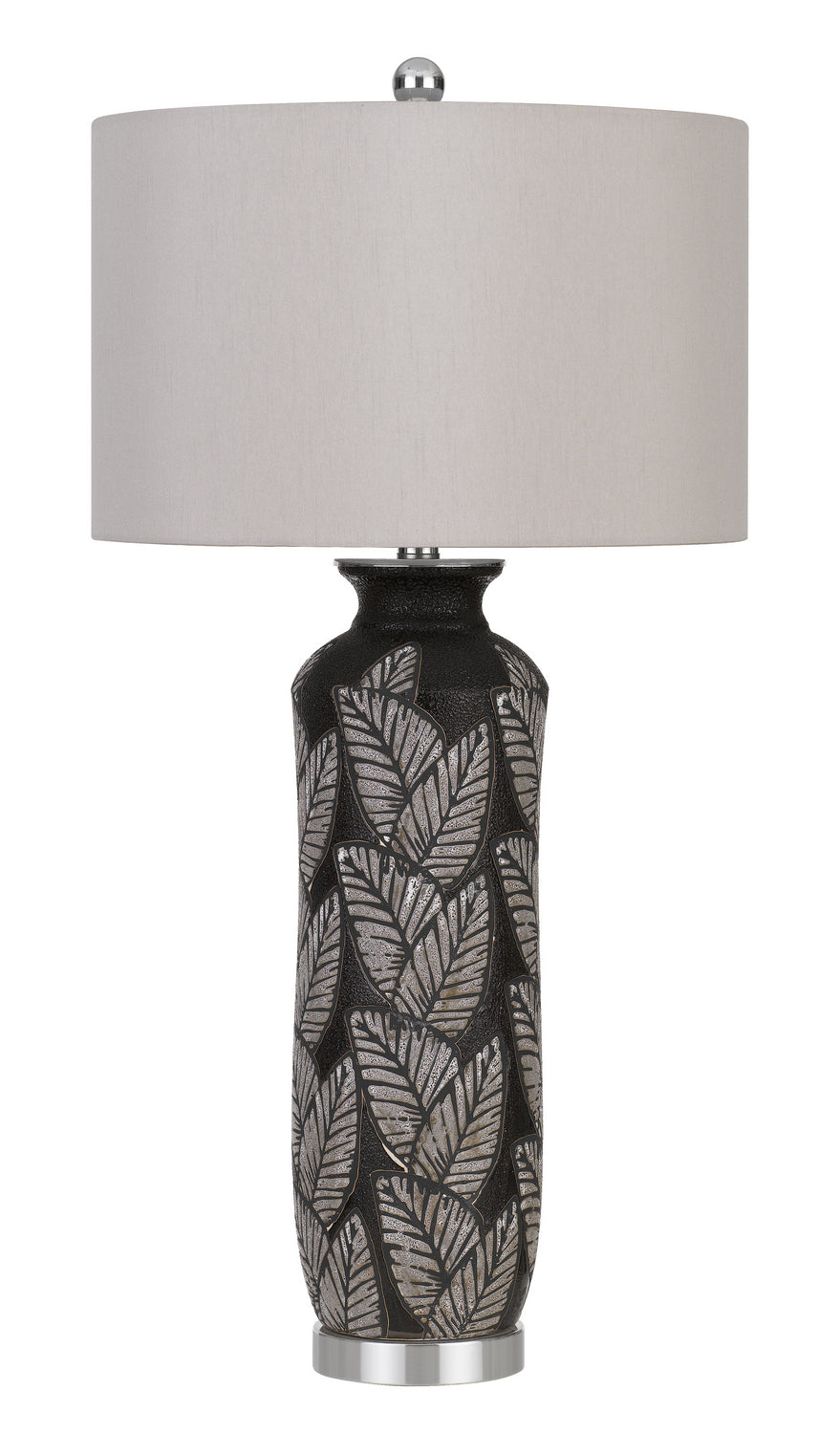 Cal Lighting BO-2913TB Shiloh One Light Table Lamp Lamp Pewter, Nickel, Silver