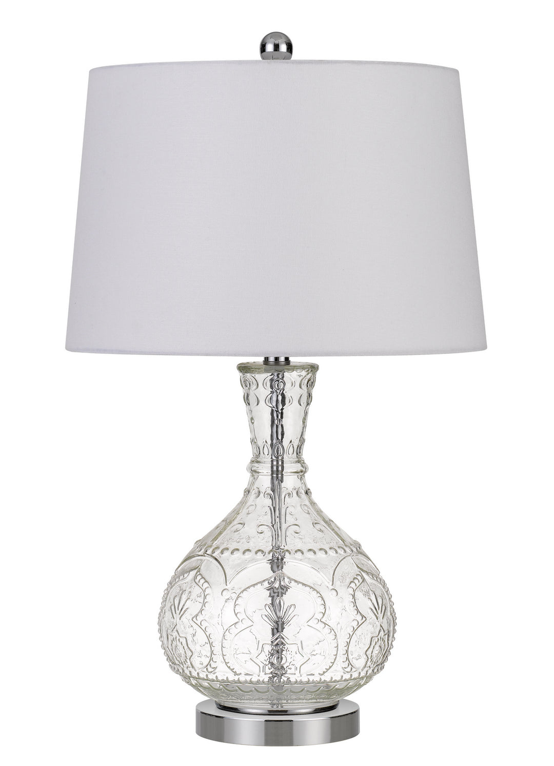 Cal Lighting BO-2916TB Nador One Light Table Lamp Lamp Pewter, Nickel, Silver