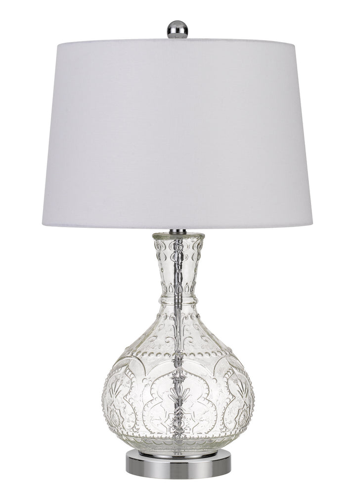 Cal Lighting BO-2916TB Nador One Light Table Lamp Lamp Pewter, Nickel, Silver