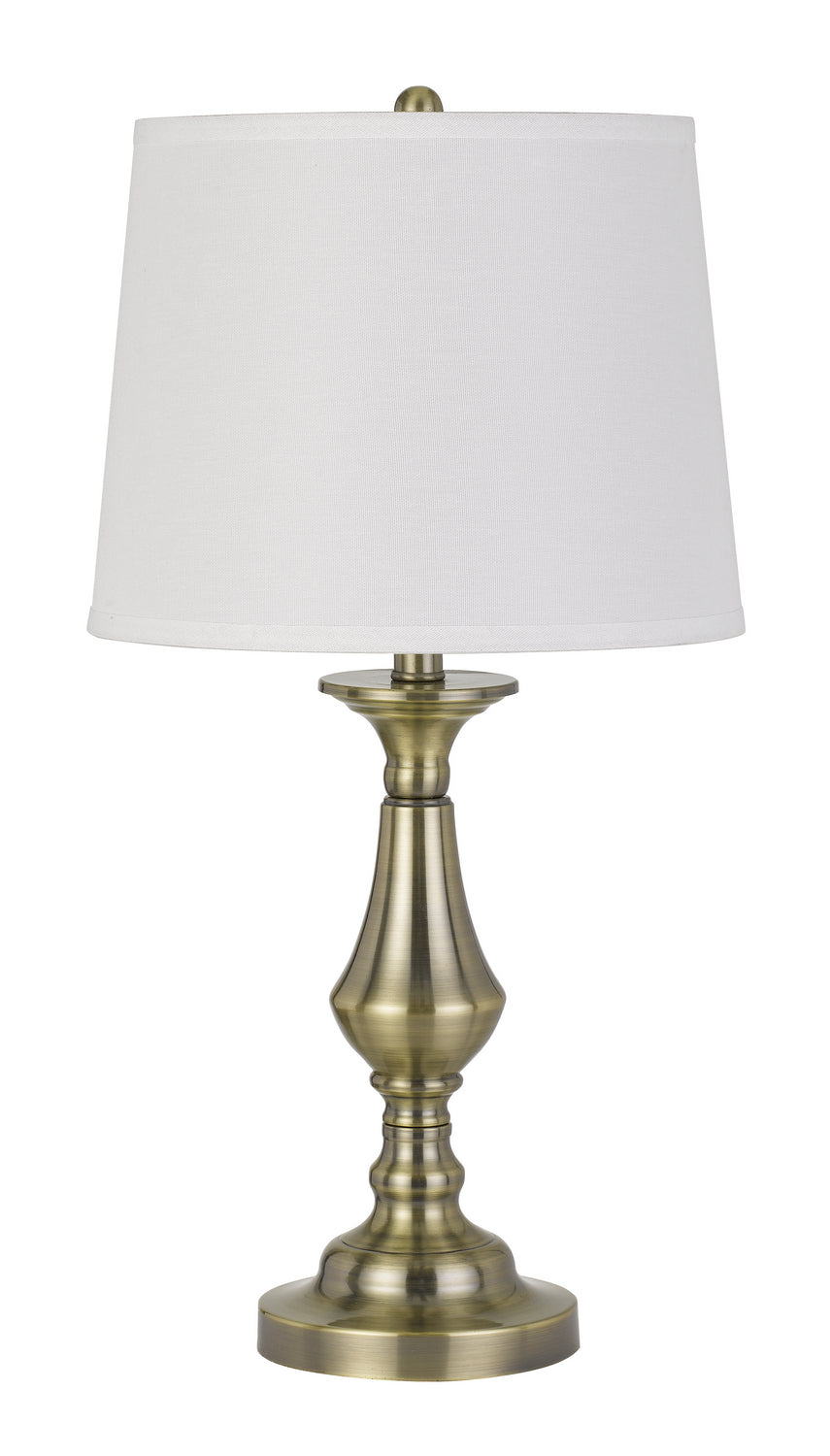 Cal Lighting BO-2945TB-2 Alcoy Two Light Table Lamp Lamp Brass - Antique