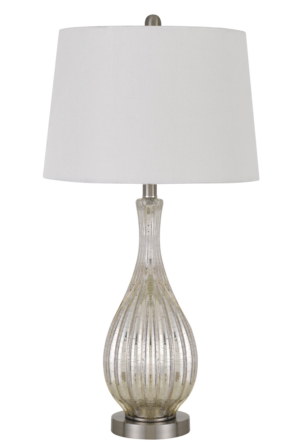 Cal Lighting BO-2958TB-2 Goch Two Light Table Lamp Lamp Pewter, Nickel, Silver