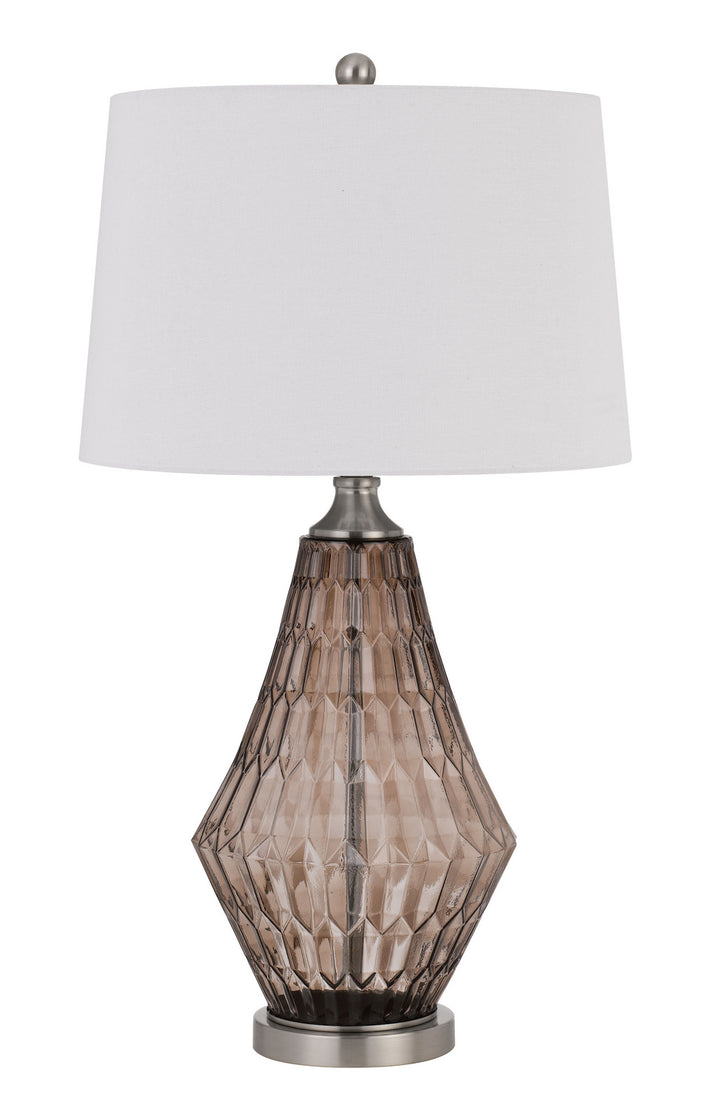 Cal Lighting BO-2970TB Conover One Light Table Lamp Lamp Pewter, Nickel, Silver