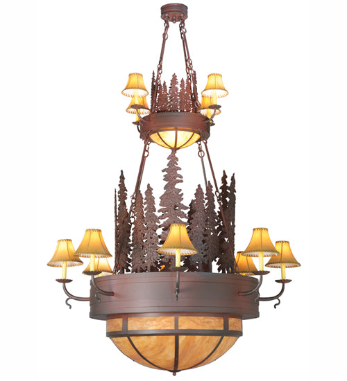 Meyda Tiffany Walden Pine 111636 Chandelier Light - Rust,Wrought Iron