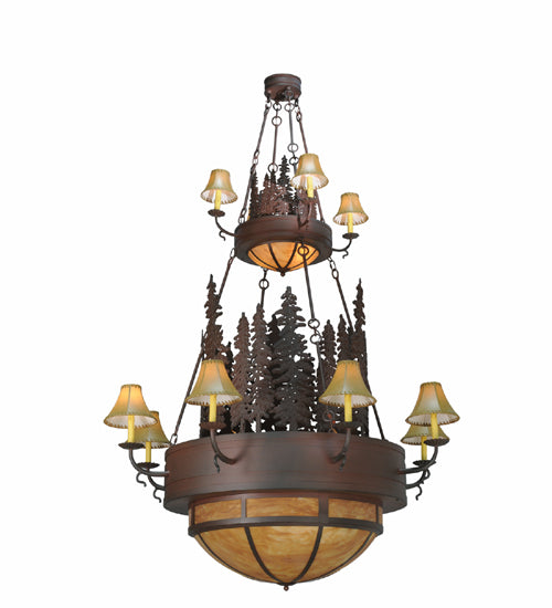 Meyda Tiffany Walden Pine 111636 Chandelier Light - Rust,Wrought Iron