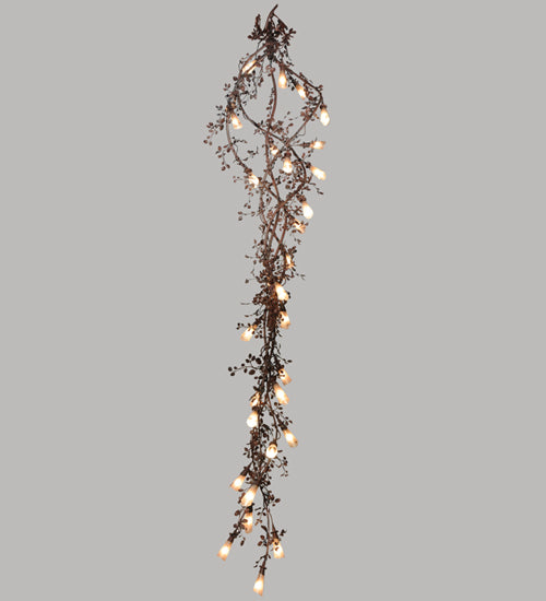 Meyda Tiffany Vinca Vine 111637 Pendant Light - Rust, Wrought Iron
