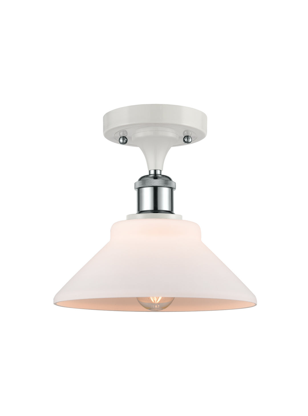 Innovations Ballston 516-1C-WPC-G131 Ceiling Light - White and Polished Chrome