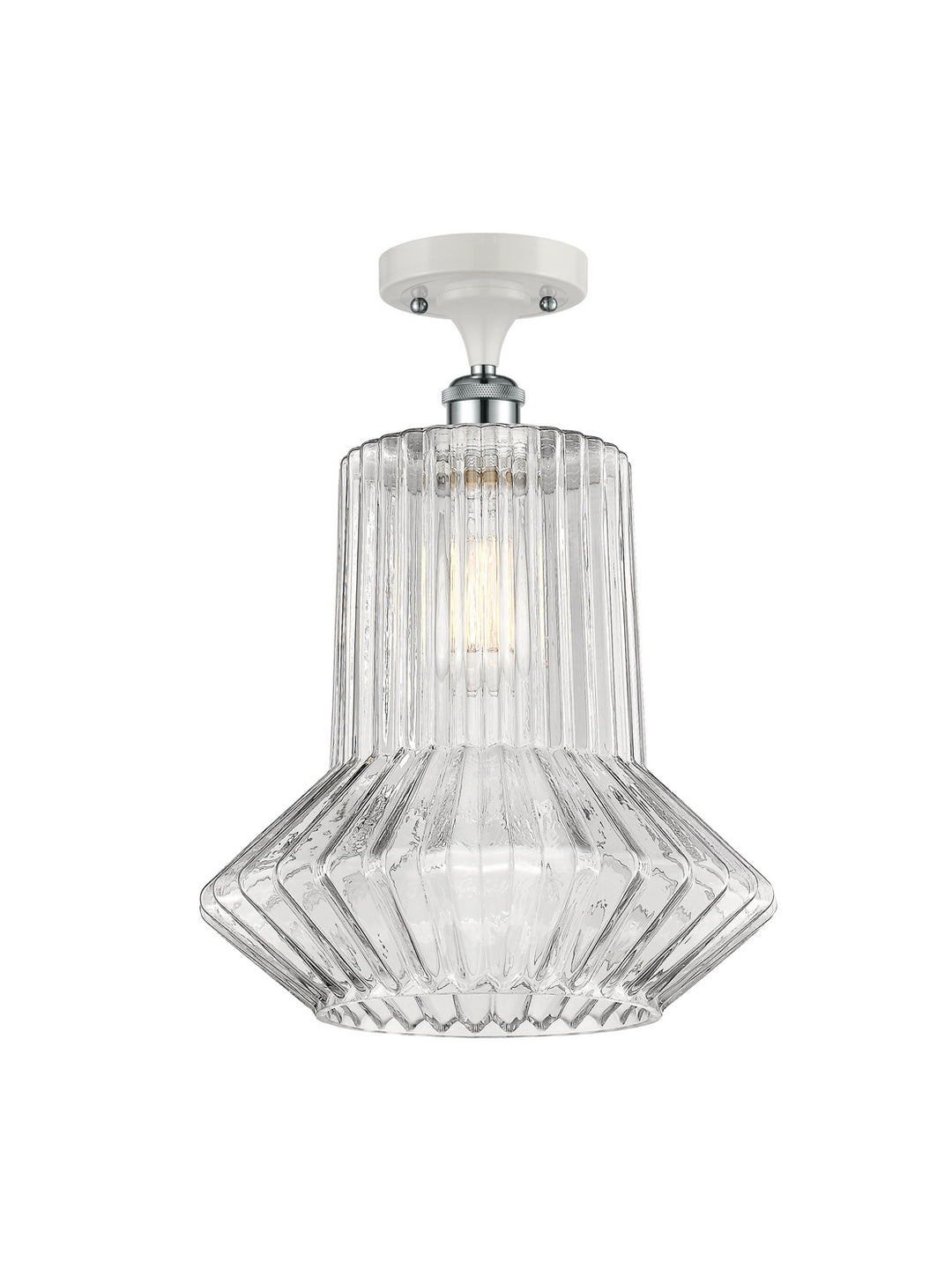 Innovations Ballston 516-1C-WPC-G212-LED Ceiling Light - White and Polished Chrome
