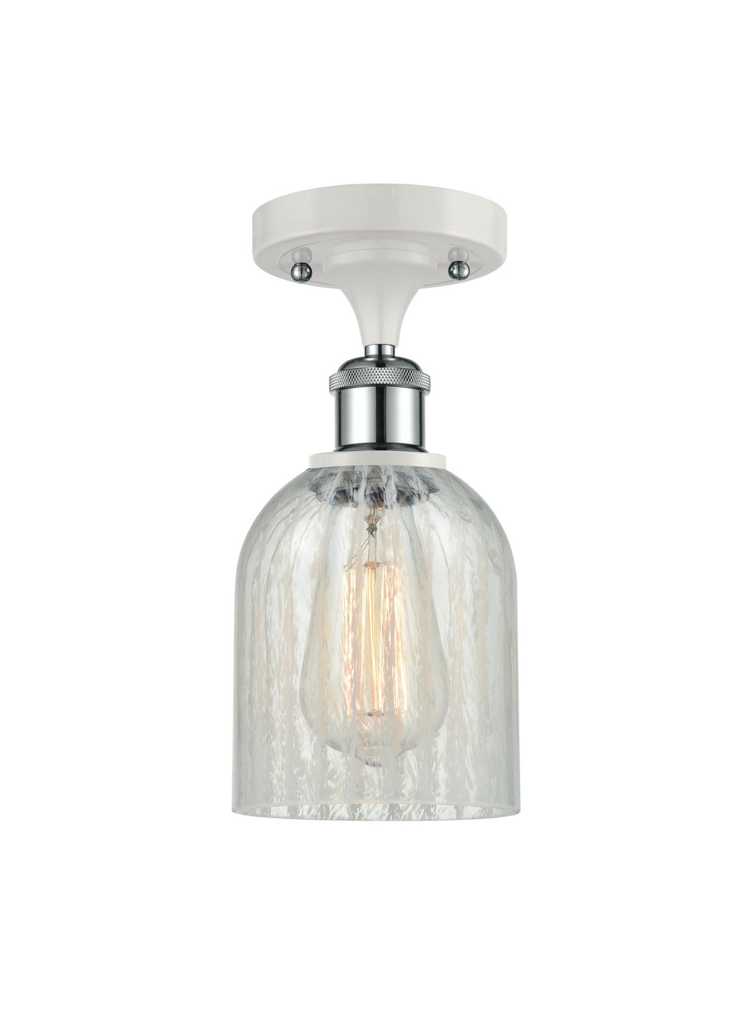 Innovations Ballston 516-1C-WPC-G2511-LED Ceiling Light - White and Polished Chrome