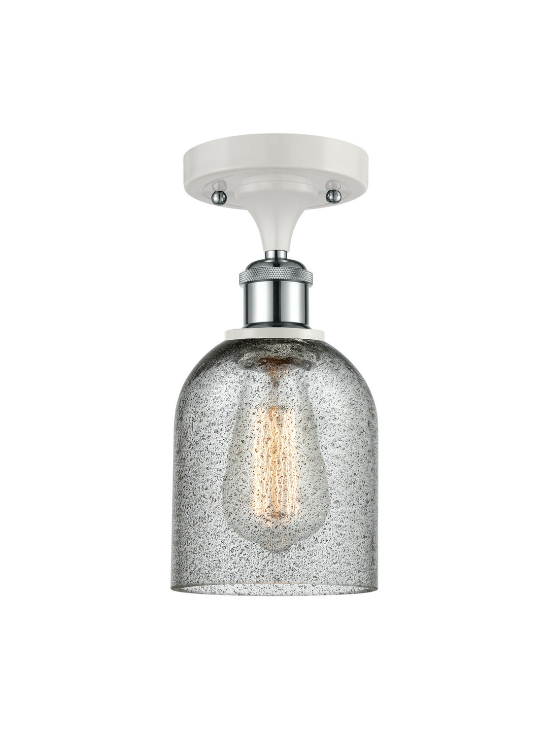 Innovations Ballston 516-1C-WPC-G257-LED Ceiling Light - White and Polished Chrome