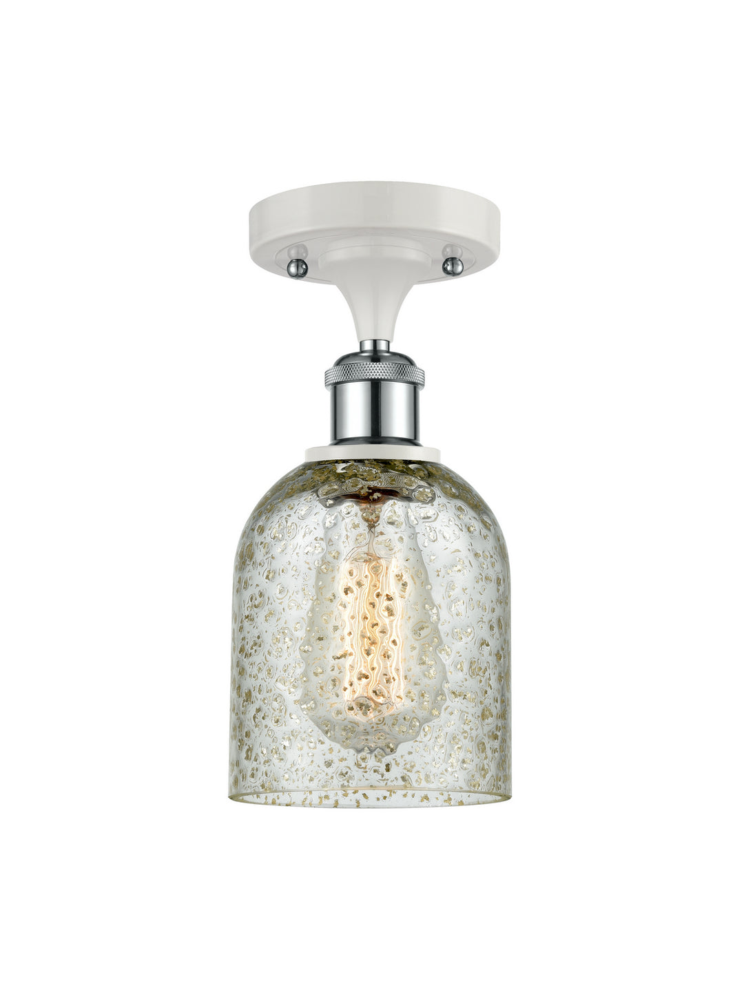 Innovations Ballston 516-1C-WPC-G259-LED Ceiling Light - White and Polished Chrome
