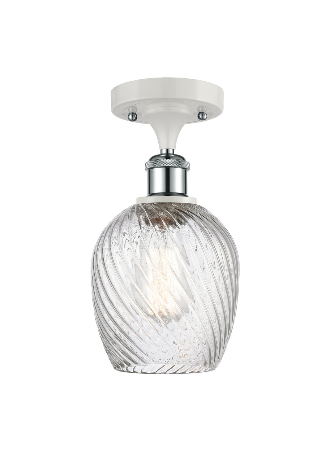 Innovations Ballston 516-1C-WPC-G292 Ceiling Light - White and Polished Chrome