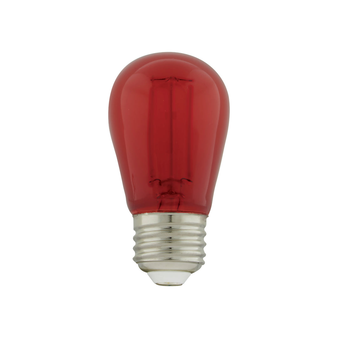 Satco Lighting S8022   Light Bulb Transparent Red