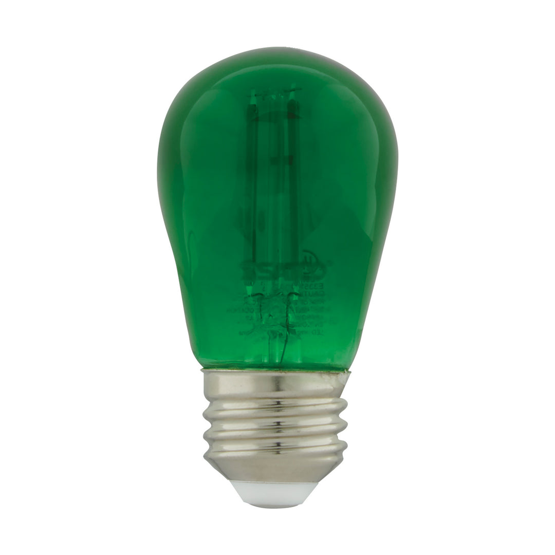 Satco Lighting S8024   Light Bulb Transparent Green