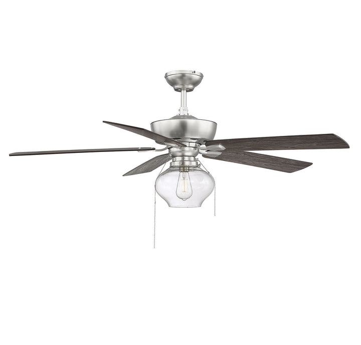 Meridian Mceil M2009BN Ceiling Fan 52 - Brushed Nickel, Chestnut/ Grey Weathered Oak/