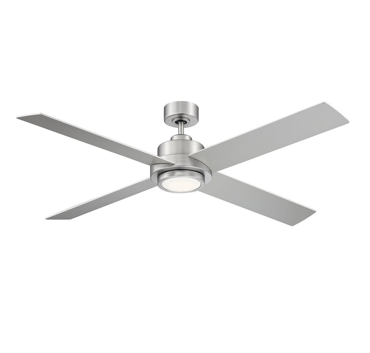 Meridian M2011BNRV Ceiling Fan 56 - Brushed Nickel, Silver/Matte White/