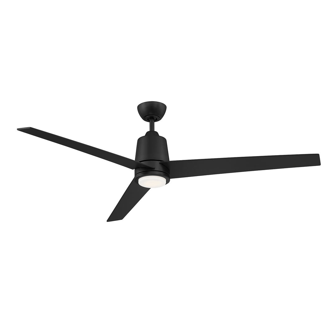 Meridian M2013MBKRV Ceiling Fan 56 - Matte Black, Black/Antique Oak/