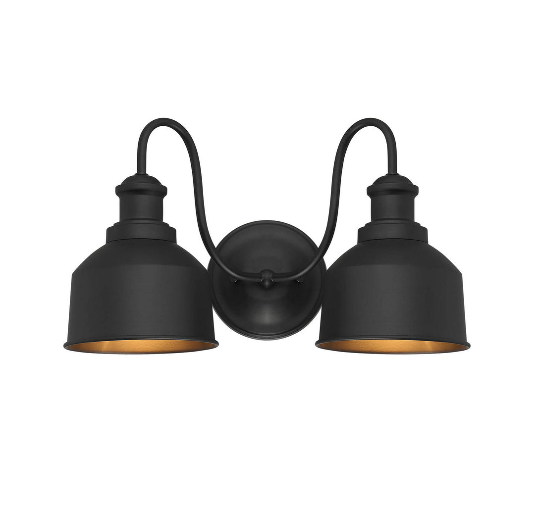 Meridian Lighting M50047BK Moutd Two Light Outdoor Wall Sconce Outdoor Black