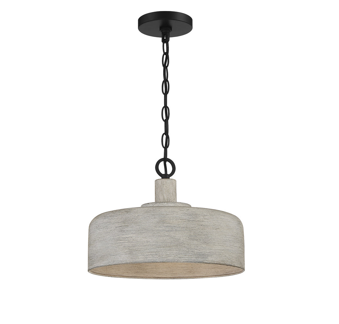 Meridian M70103WGBK Pendant Light - Weathered Gray with Black