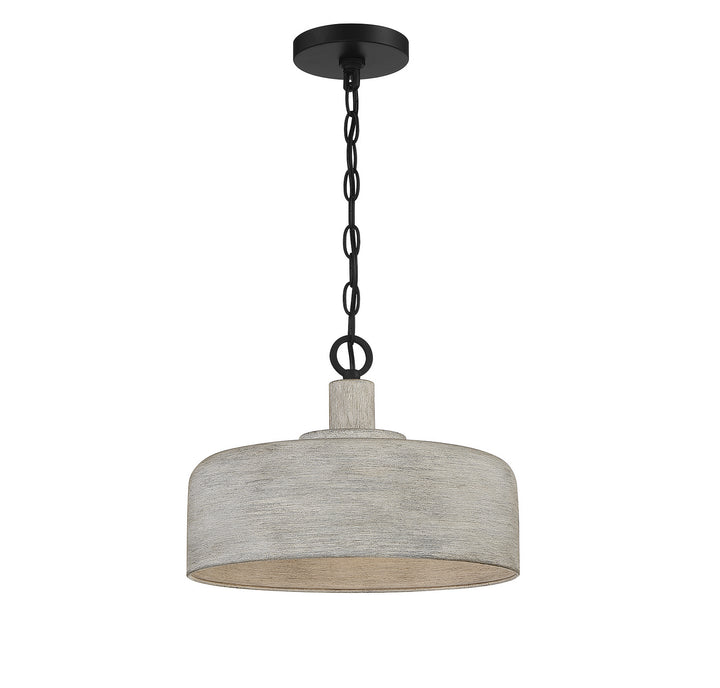 Meridian M70103WGBK Pendant Light - Weathered Gray with Black