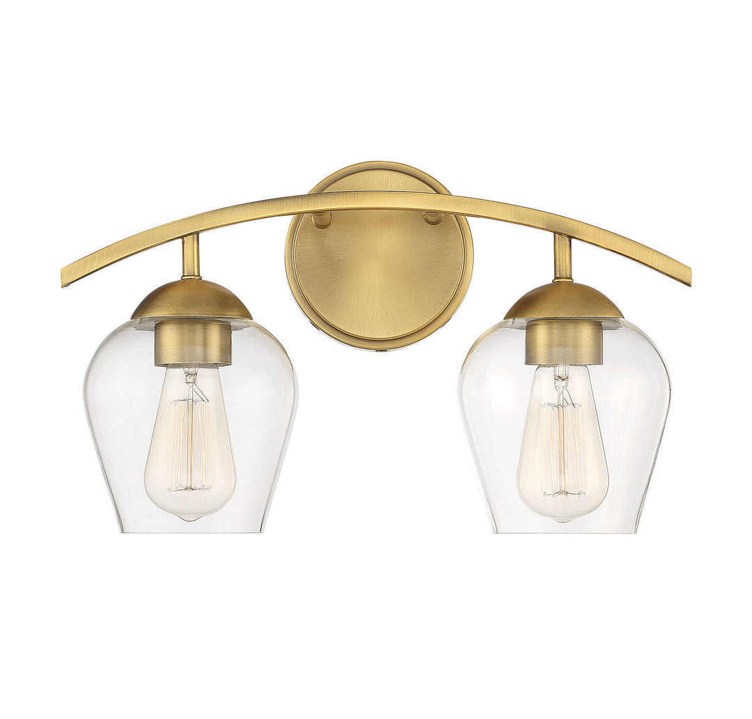 Meridian Mbath M80031NB Bath Vanity Light 16 in. wide - Natural Brass