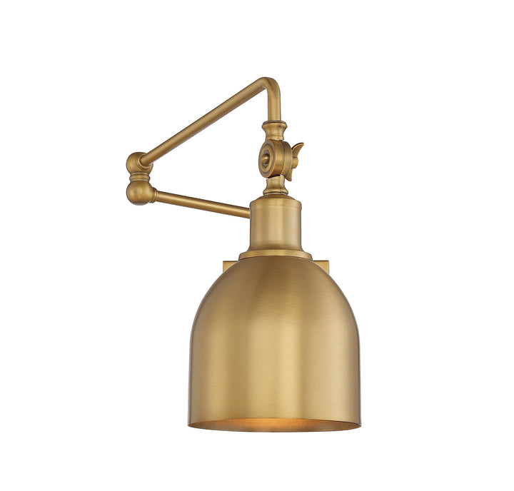 Meridian Lighting M90019NB  One Light Wall Sconce Lamp Brass