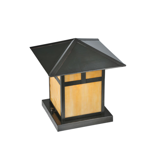 Meyda Tiffany Lighting 111702 Seneca One Light Pier Mount Outdoor Bronze / Dark