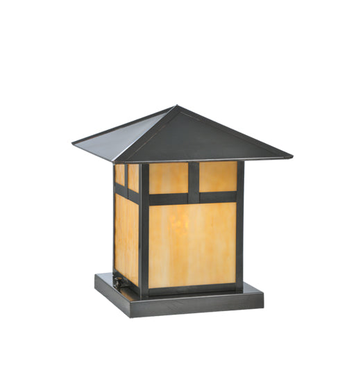 Meyda Tiffany Lighting 111702 Seneca One Light Pier Mount Outdoor Bronze / Dark